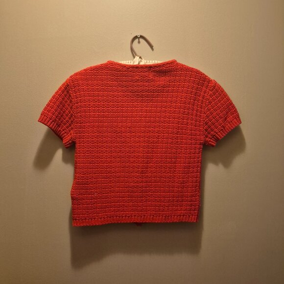 Red cropped sweater - Picture 2 of 3